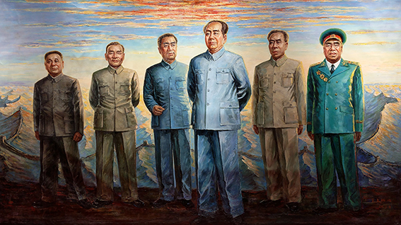 黄文佑《东方红》  规格：422×238cm  2013年作